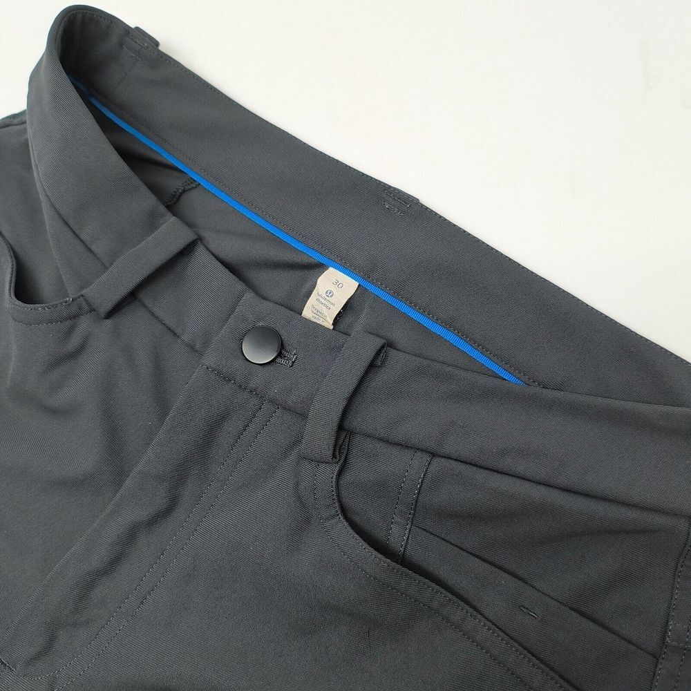 LULULEMON Charcoal 5-Pocket Casual Straight Pants Trousers Size W 30 Zip Fly